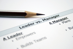 Leader versus manager